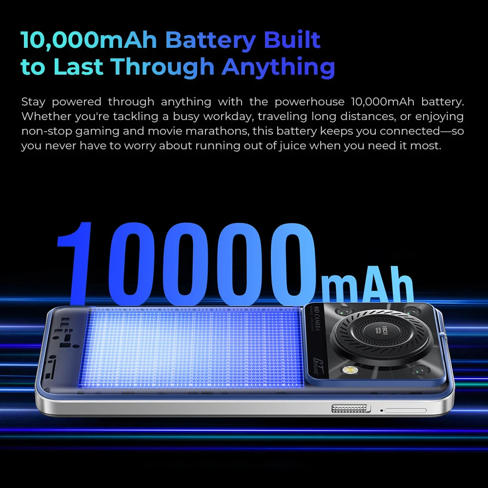 Oukitel C60 PRO smartphone 10000mAh Battery 24GB+256GB 6.88"HD 90Hz Android 15 13.4nm 36mm Powerful Speaker cell phone