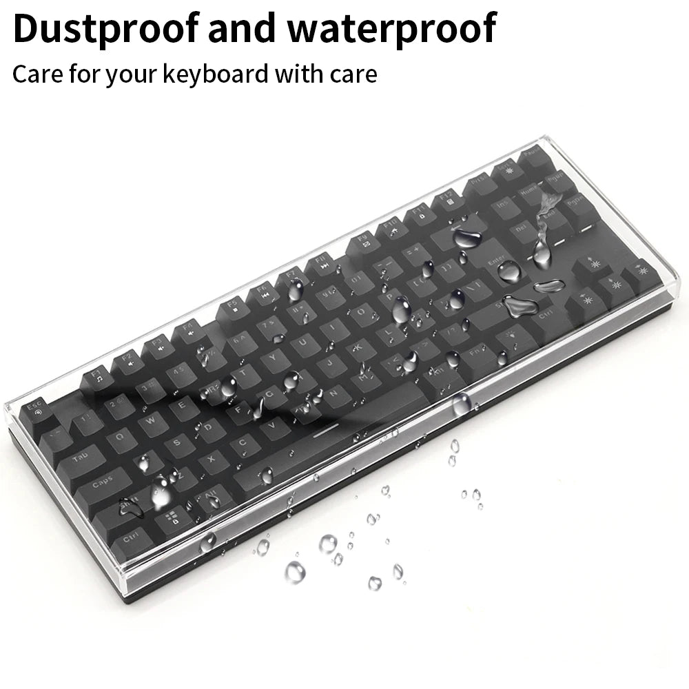 Acrylic Keyboard Clear Protector Case Mechanical Keyboard Dust Cover For 60/61/64 96 98104/108 Key Mouse Cover Keyboard Cover