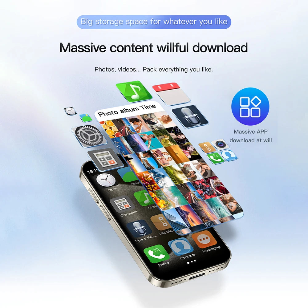 SOYES XS18 Pro 3.0" Mini Smartphone 2GB RAM 16GB ROM Facial Recognition Android8.1 Dual SIM Standby 1000mAh 3G Network Phone