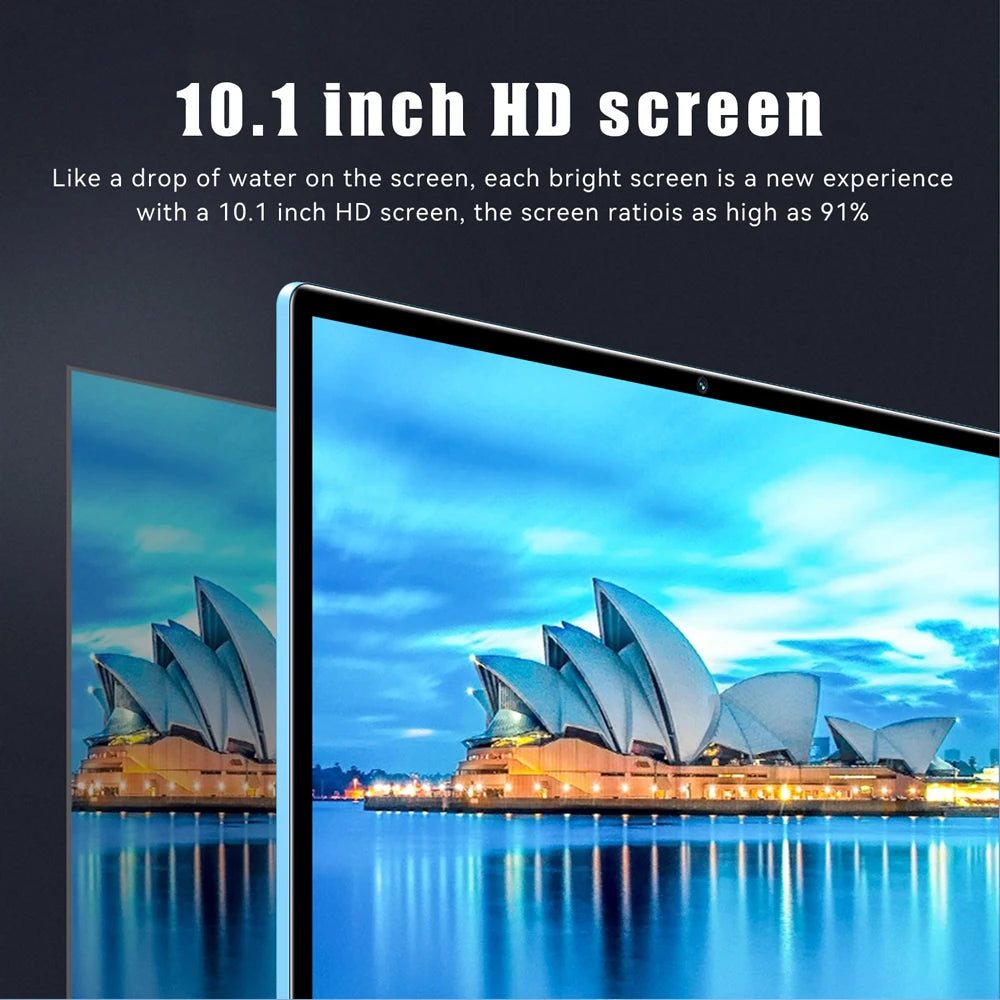 New 10.1 Inch Android 13 Tablet PC 4GB RAM 64GB ROM Dual Cameras Octa Core Dual SIM 3G Phone Call BT Wi-Fi Tablets