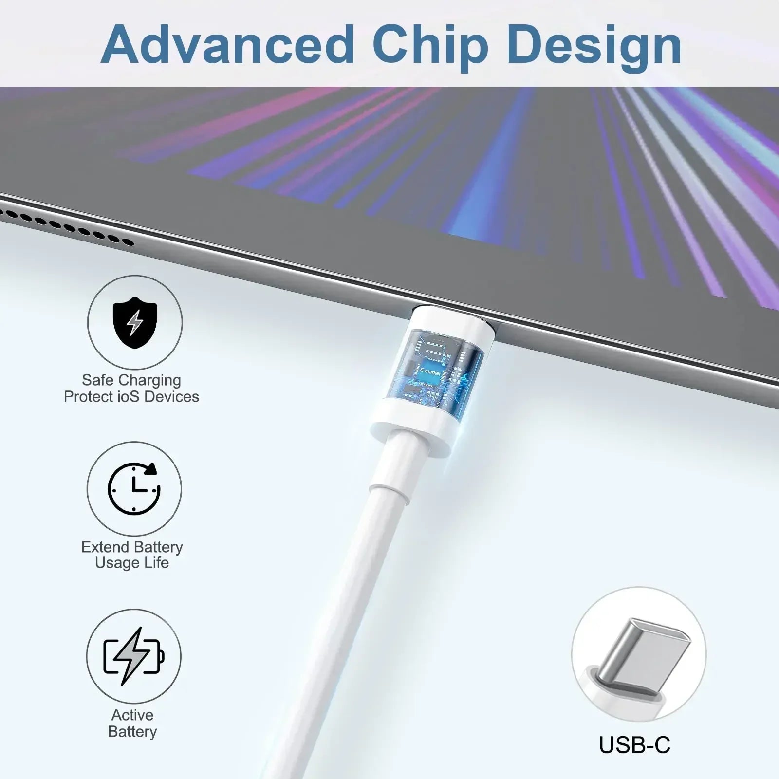 Type USB C to C Fast Charging Cable 1M/3FT 2M/6FT For Android Smart Phone IPhone 15 16 And Tablet PC
