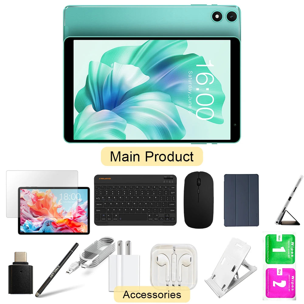 Teclast P85T Tablet PC Allwinner A523 8-Core/8inch 1280*800 HD IPS/4GB RAM/64GB ROM/5000mAh Type-C/Android 14/WiFi6+BT5.2