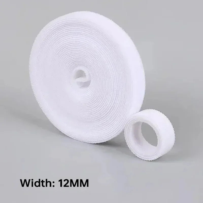 Wholesale 2/5M/Roll 12mm Width Cable Organizer USB Cable Winder Management nylon Free Cut Ties Mouse earphone Cord cable ties