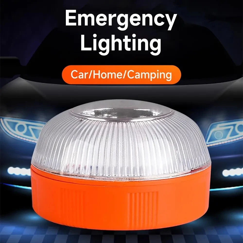 Led Car Strobe Warning Light Portable Emergency Light Magnetic Induction Road Accident Light Safety Accessory Flashing Light