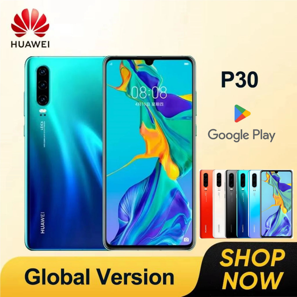 HUAWEI P30 Smartphone Android 6.1 inch 40MP+32MP Camera 128GB ROM Mobile phones 4G Network NFC Google Play Store Cell phone