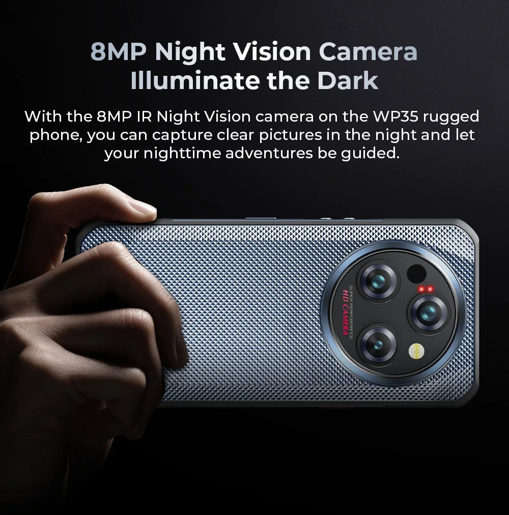 Oukitel WP35 Rugged Smartphone, 5G, 11000mAh, 24GB + 256GB, Android 14, 64 MP, NFC Cell Phone, Green