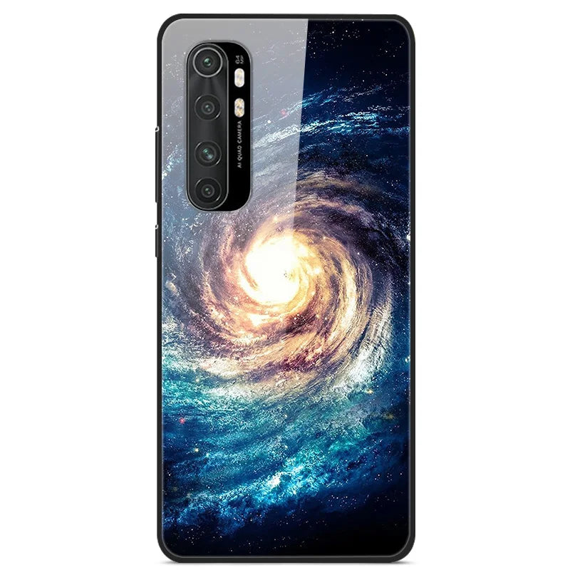 For Xiaomi Mi Note 10 Lite RU 6 GB 128 GB Case Tempered Glass Hard Back Cover For Xiaomi Mi Note 10 Lite Case Note10 Lite Fundas