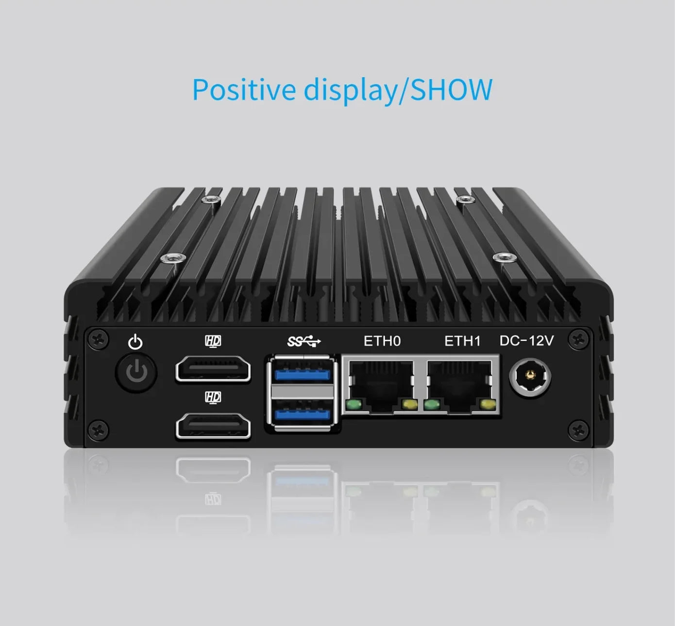 P1 Mini PC 6W Low Power Intel N3050/N3160 Quad Core Quad Thread X86 Soft Router 2*1000M Lan Port HD-MI Output Metal Case PK G31
