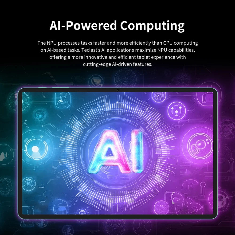 Teclast P50 AI Android 15 AllWinner A733-AI Table 11" 90Hz Screen Octa-Core 6GB 128GB LPDDR5 WIFI-6 7000mAh Battery AI Tab