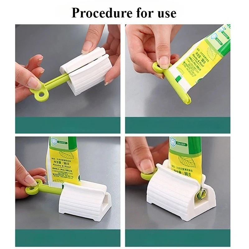 1 Pc Rolling Tube Toothpaste Squeezer Toothpaste Seat Holder Stand Rotate Toothpaste Dispenser for Bathroom