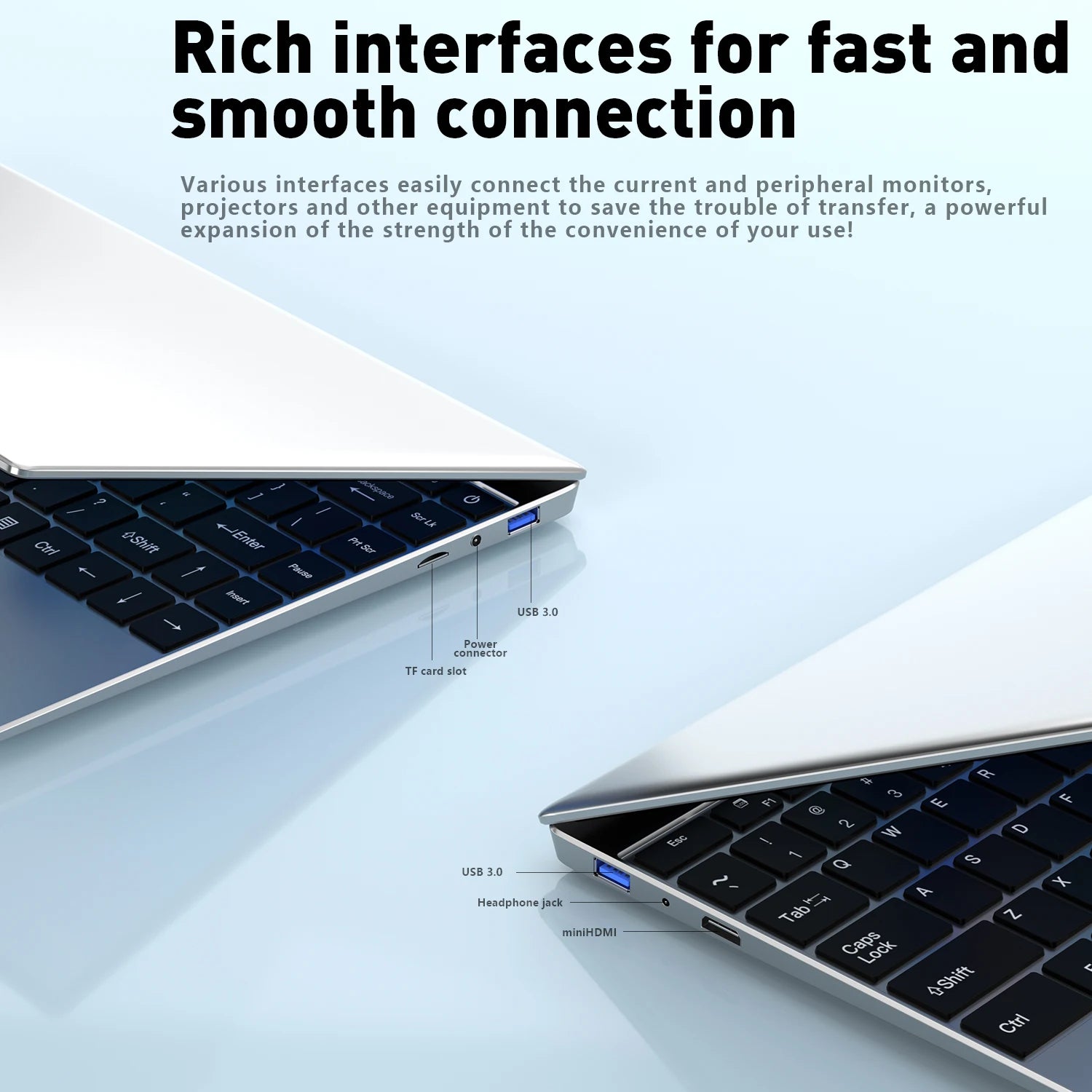 14.1" Ultra Slim Laptop 16GB RAM 2TB SSD Intel N3700 Notebook Gamer  1920*1080 Display Windows 11 Pro Office Study Computer PC