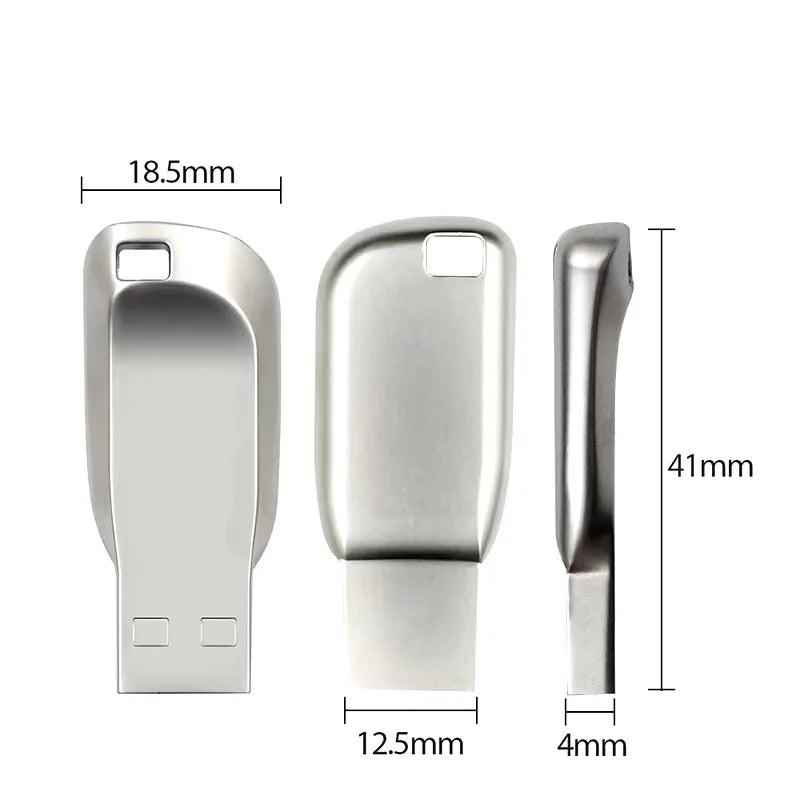 High-Speed Metal Rod USB Flash Drive 3.0 Durable Data Storage Stick Pen U Disk Multiple Capacities 128GB 64GB 32GB 16GB 8GB