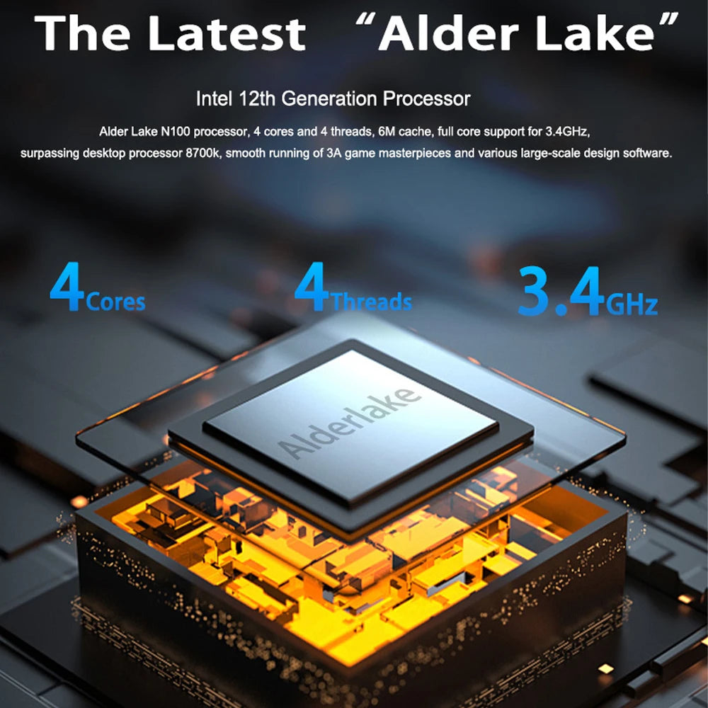 CRELANDER P8 8 Inch Mini Laptop Touchscreen Rotating 360 Degree Intel Alder N150 12GB WiFi6 Notebook Tablet PC Protable Laptops