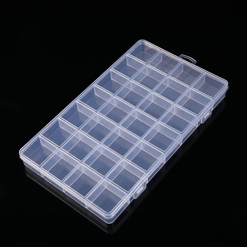 Plastic Storage Box 28 Grid With Slot Beaded Anti-string Grid  Jewelry Classification Parts Division Box Jewelry Box Organizer