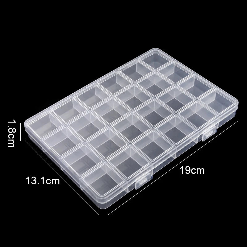 Plastic Storage Box 28 Grid With Slot Beaded Anti-string Grid  Jewelry Classification Parts Division Box Jewelry Box Organizer