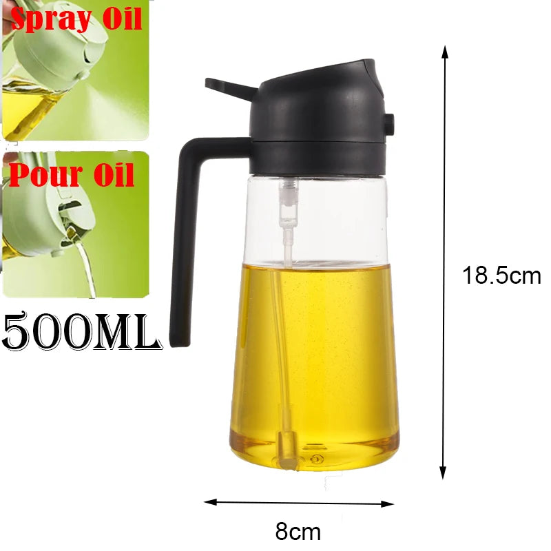 Plastic Spray Oil Sprayer Bottle Spray Oil Dispenser Oil Jar Cruet BBQ Kitchen Baking Roasting Picnic Kitchen Tool