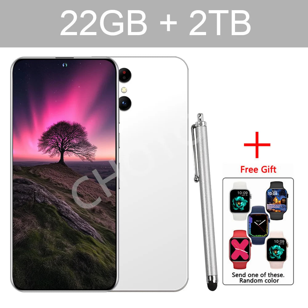 New SMS 24 Ultra Mobile Phones 22GB+2TB Global Version Smartphone 5G Dual Sim Android Cellphones Snapdragon 8 gen 3 Cell Phone