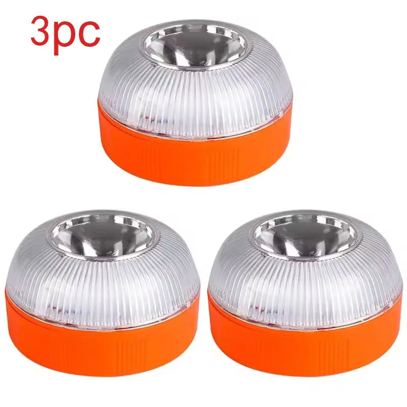 Led Car Strobe Warning Light Portable Emergency Light Magnetic Induction Road Accident Light Safety Accessory Flashing Light