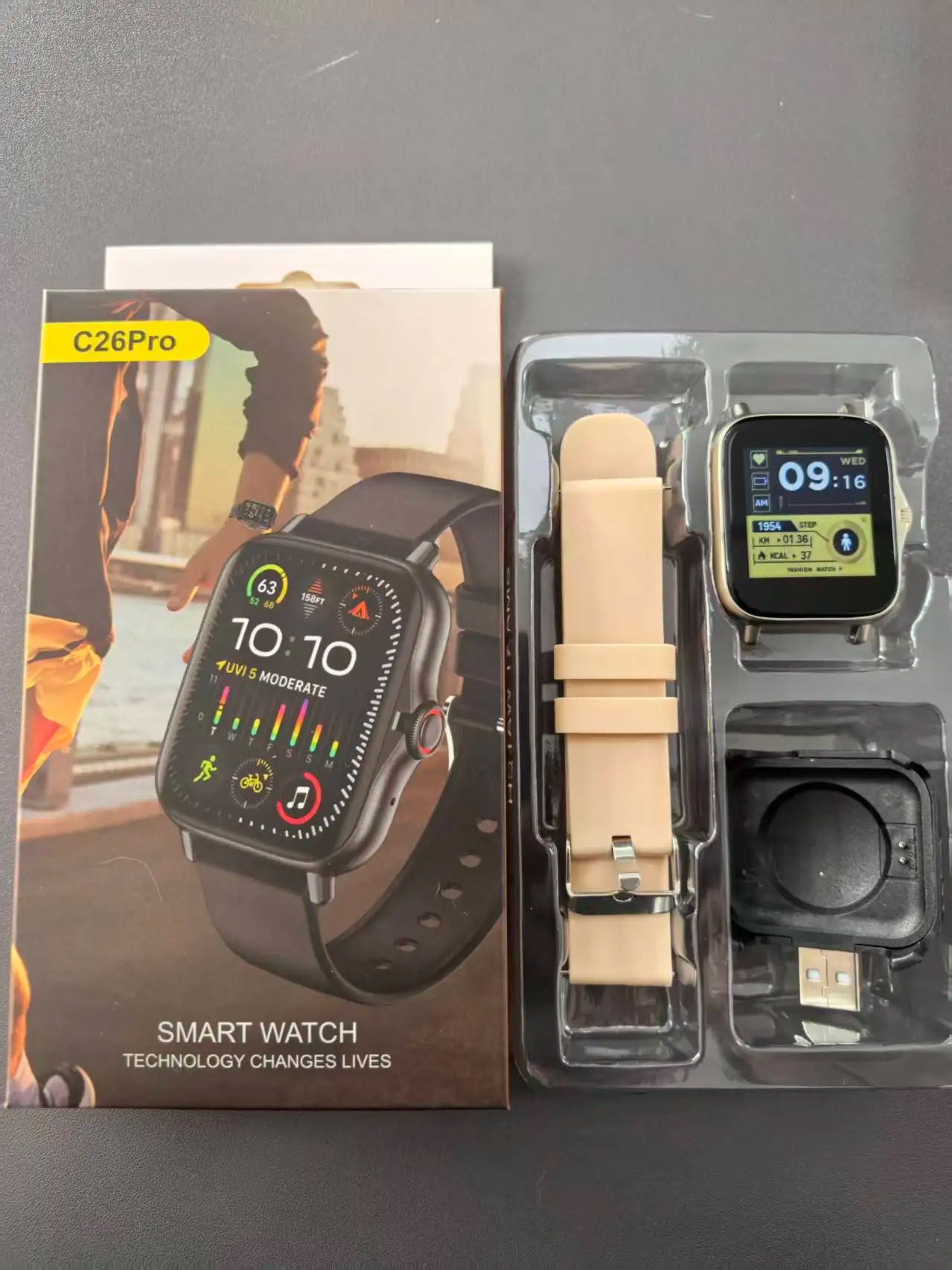 HOMEFISH Smart Watch Android Phone 1.44''Inch Color Screen Bluetooth Call Blood Oxygen/Pressure Monitoring Smart Watch Women Men