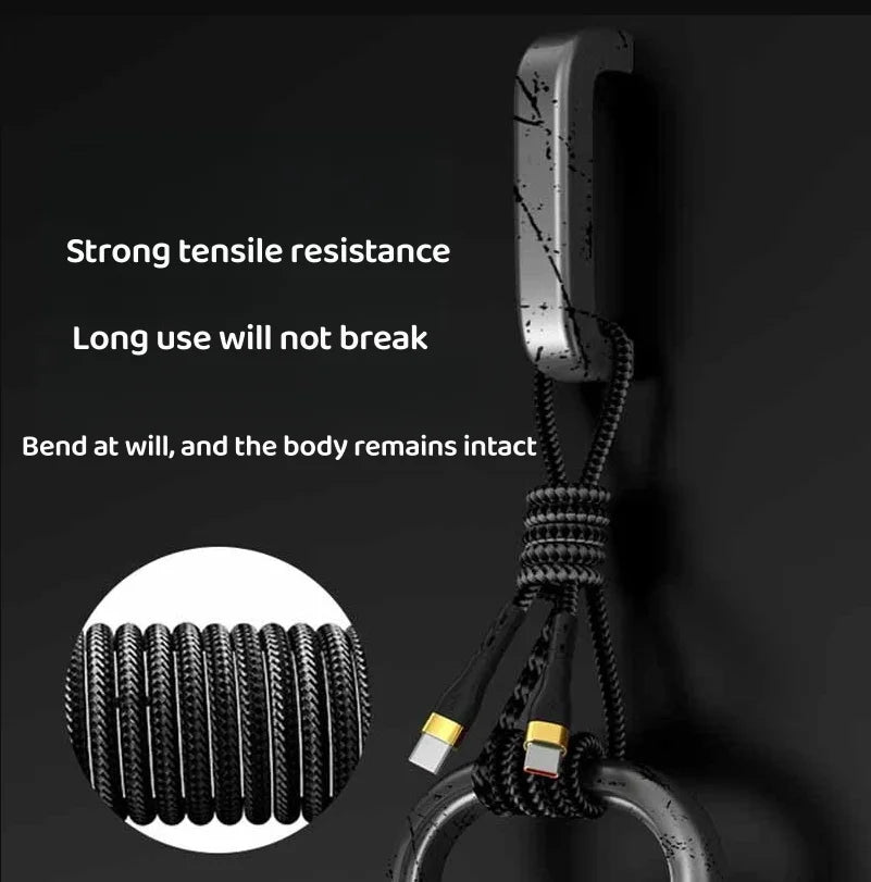 120W 6A PD Type C Fast Charging Cable Type C To Type C Cable For iphone Samsung Xiaomi POCO USB Type C Phones Cable Accessories