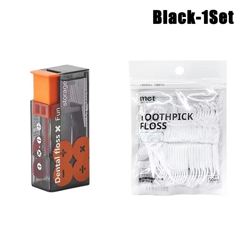 50-1000pcs Portable Dental Floss Toothpicks Teeth Stick Tooth Cleaning Interdental Brush Portable Dental Flosser For Home Travel