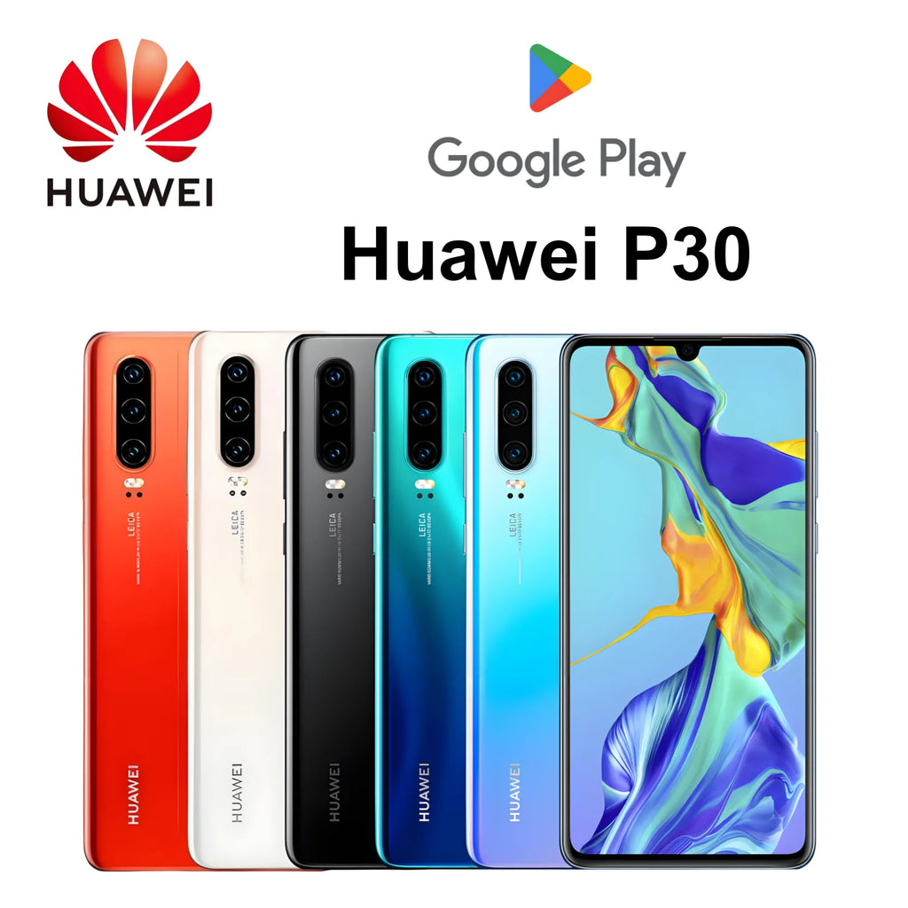 HUAWEI-P30 Android Smartphone, 6.1 ", 256GB ROM,40MP Camera,4G Network Mobile Phones, Google Play Store,Cellphones, Global