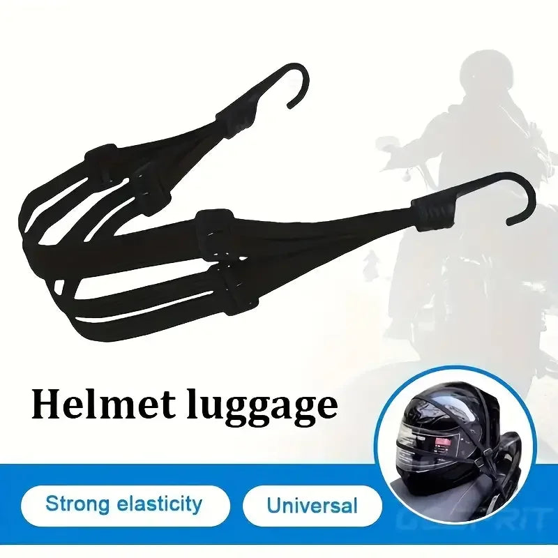 1Pc Motorcycle Elastic Suitcase with Safety Hook-Versatile Helmet Mesh Gear Transport Durable and Sleek for Daily Travel