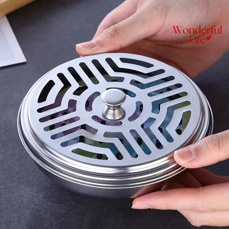1Pcs Mosquito Coil Tray Nail Tooth Mosquito Coil Holder Household Ash Tray New Mosquito Coil Holder Mosquito Coil Box With Cover