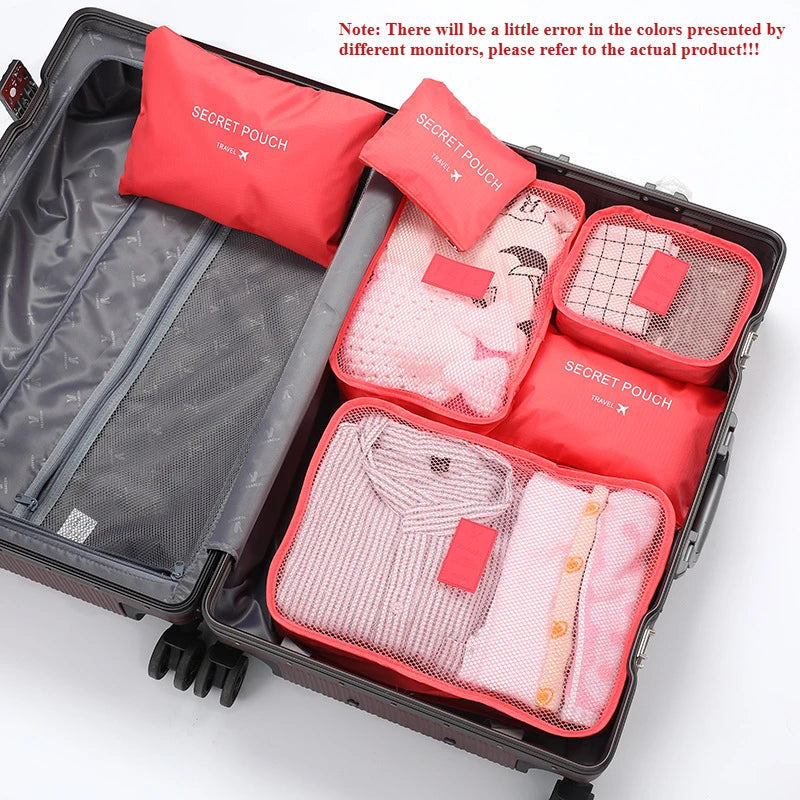 Home Travel 6-piece Clothing Storage and Organizing Bag Thickened Cosmetics Storage Bag Foldable Business Travel Storage Bag