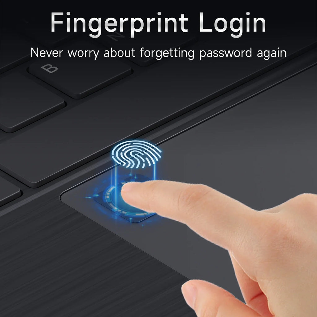 LENO NEW 15.6" Portable Laptop Intel N95 Windows11 32GB DDR4 2TB SSD 7500mAh Office Notebook Pc Gamer with Backlit Fingerprint