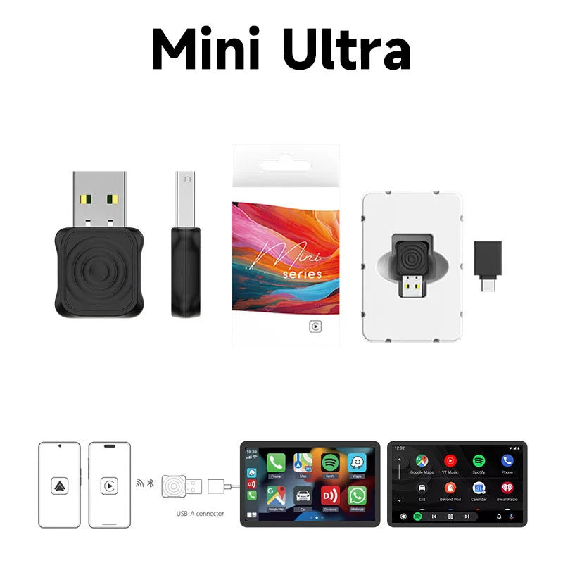 Mini Ultra Car Smart Box - Convert Wired CarPlay/Android Auto to Wireless for Original Vehicles  Wireless Carplay