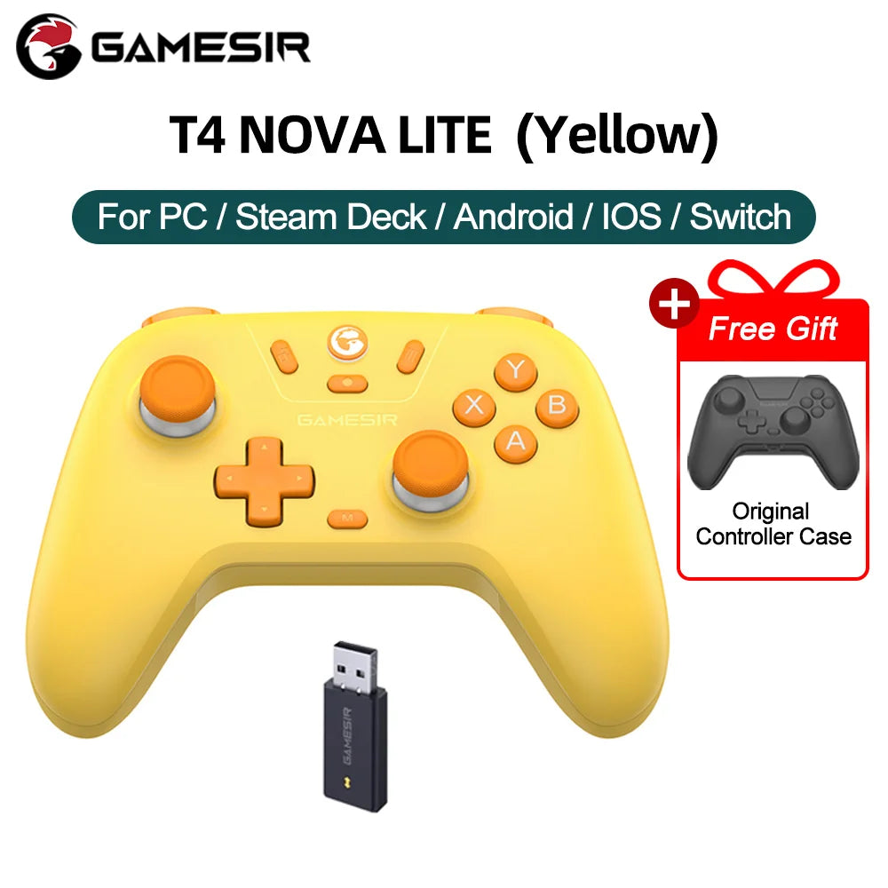 GameSir T4 Nova Lite Wireless Gamepad Game Controller for Switch, Android, IOS, PC & Steam Games Hall Effect Stick