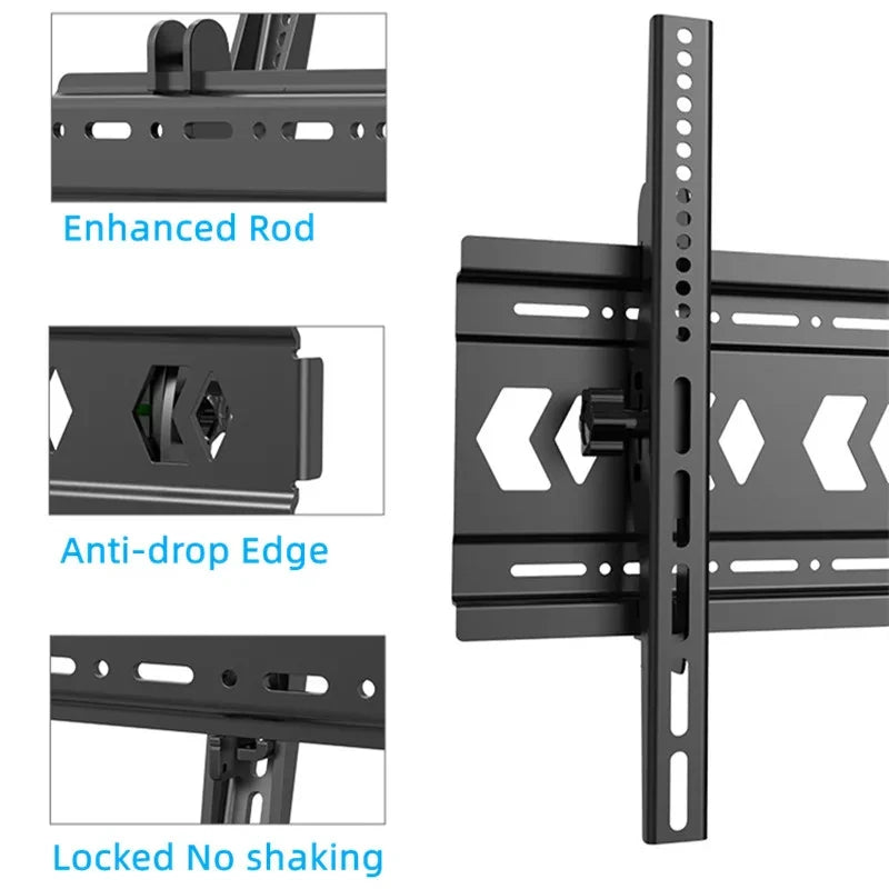 Universal TV Bracket Wall Mount Fixed TV Stand for Most 32-65 in -Tilted ±15° tv Monitor Holder VESA 400 x 400mm, load 45kg