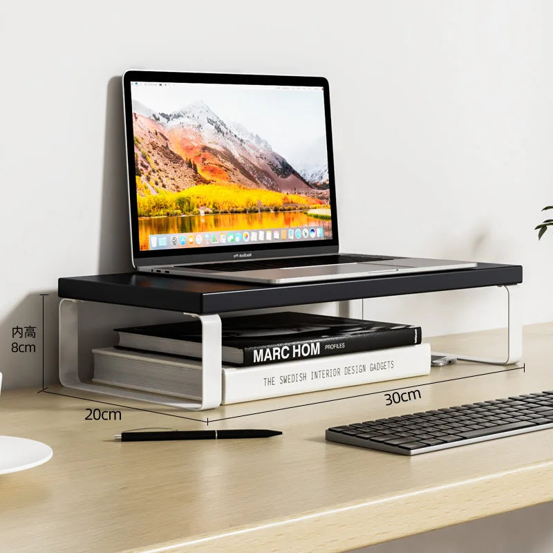 Hot 30/40cm Base Bracket Monitor Raising Stand  Desktop Computer Heightening Shelf Home Office Storage Holders Rack Organizer