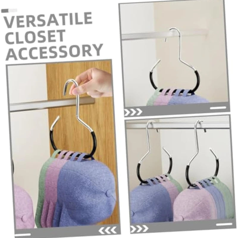 Versatile Round Hook - Perfect for Hats, Ties,Scarves & Bags, Strong Load-Bearing,Non-Deformable Durable Circle Ring Hat Hanger