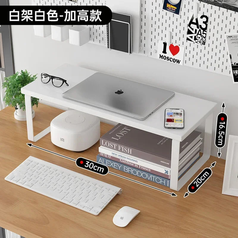 Monitor Raising Stand 30/40/50CM Base Bracket Desktop Computer Heightening Shelf Home Office Storage Holders Rack Organizer