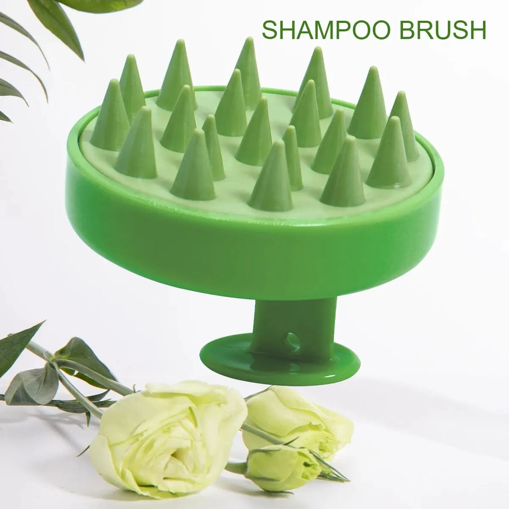 1 pcs silicone soft shampoo brush scalp massage comb thoroughly clean scalp body massage brush hair salon hair brush
