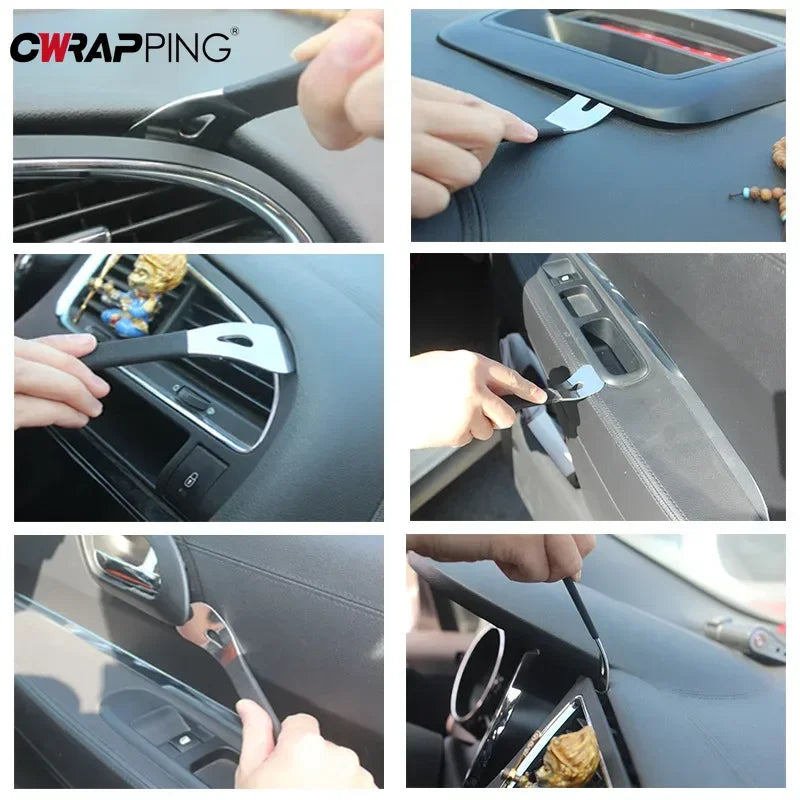 Car Interior Clip Panel Trim Hand Tools Stainless Steel Durable Trim Removal Level Pry Plate Buckle Driver for Car Accessories