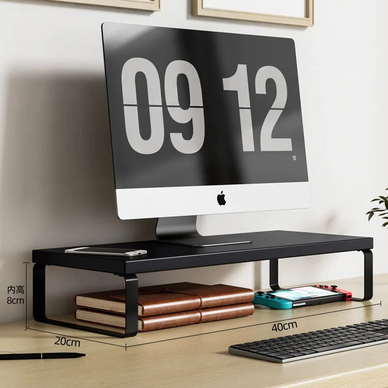 Hot 30/40cm Base Bracket Monitor Raising Stand  Desktop Computer Heightening Shelf Home Office Storage Holders Rack Organizer