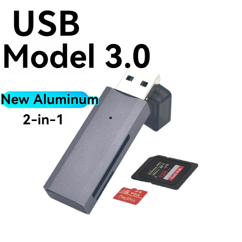2 IN 1 USB 3.0 /USB 2.0 Card Reader SD TF Card Memory Card Reader High Speed Smart Card reader Adapter For PC Laptop Accessories