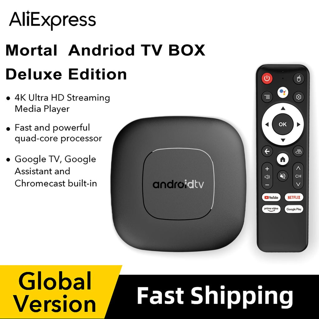 Mortal T1 Android14 Smart Streaming Media Player TV Box Bluetooth Google Assistant AllwinnerH313 2.4G5G Wifi 4K Global Version