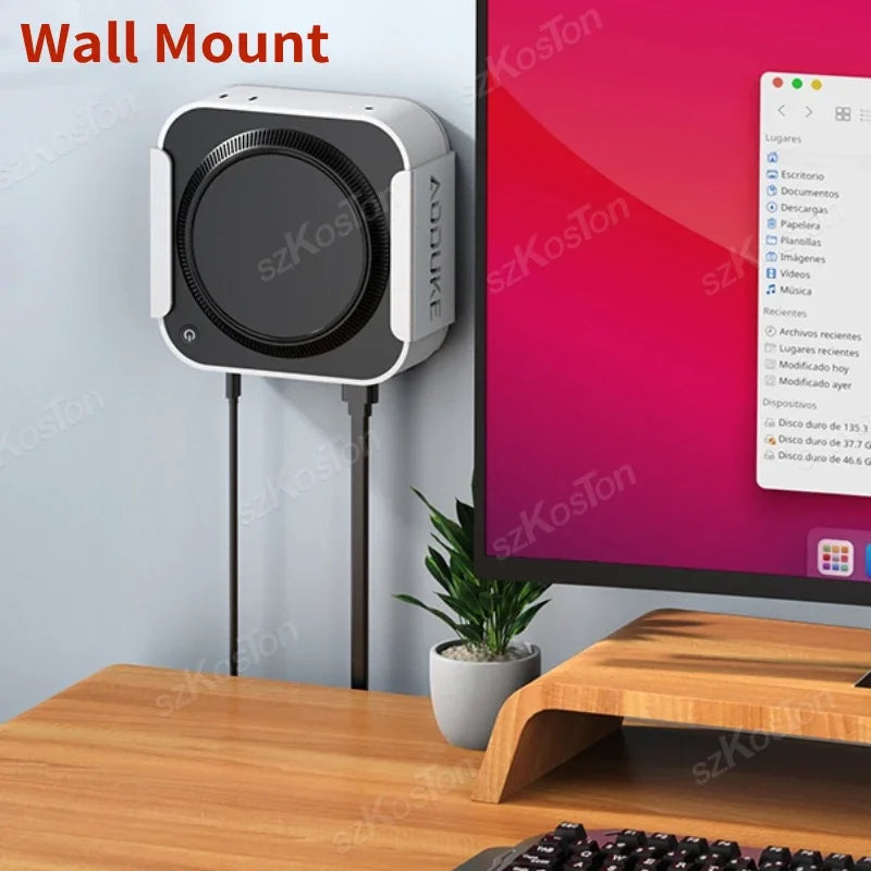 For Mac Mini M4 Desktop Computer Under Desk Stand Metal Mount Holder Behind The VESA Monitor for Mac Mini M4 Pro PC Accessories