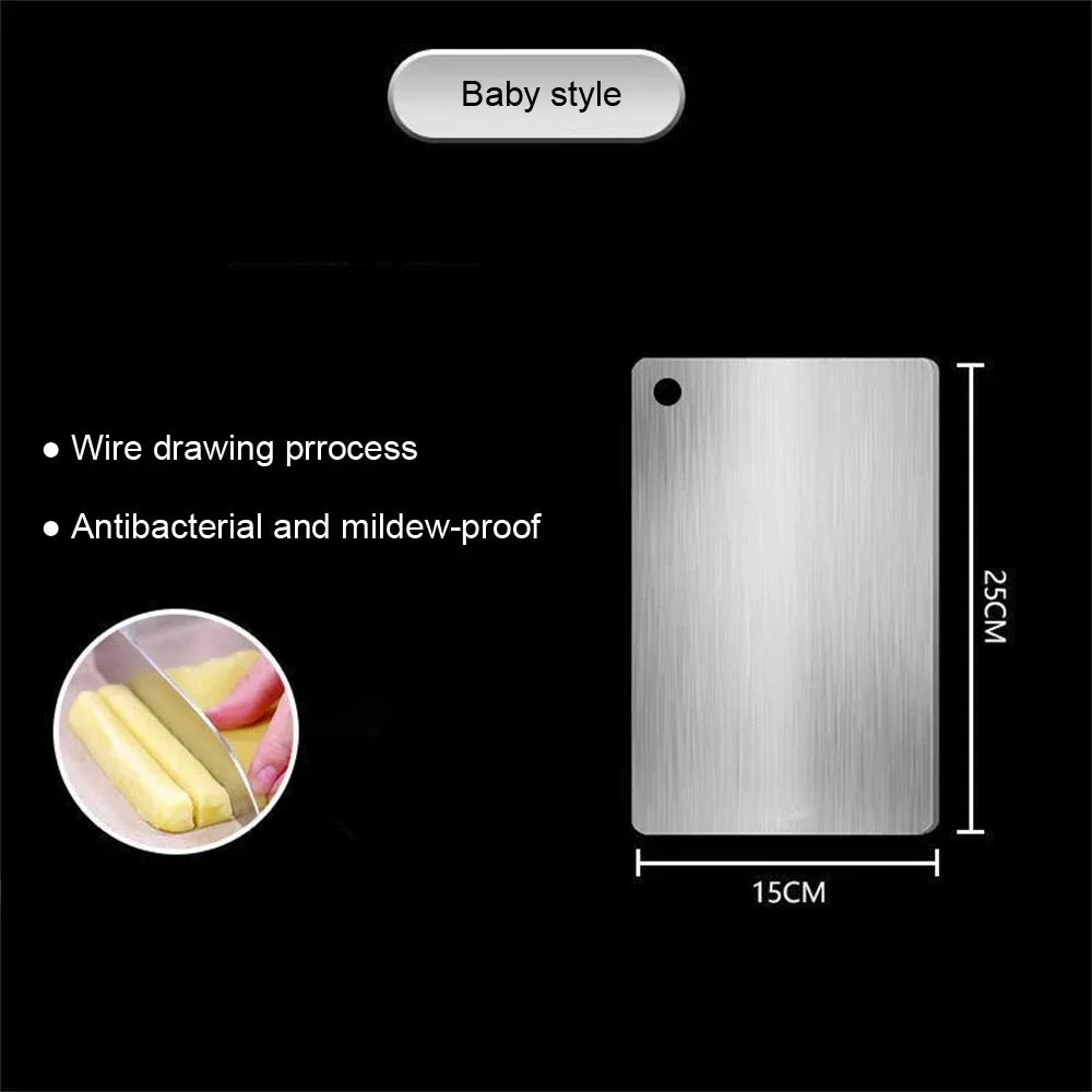 Stainless Steel Panel and Chopping Board Kitchen Household Thickened Double Sided Cutting Board Block Kneading Dough Boards