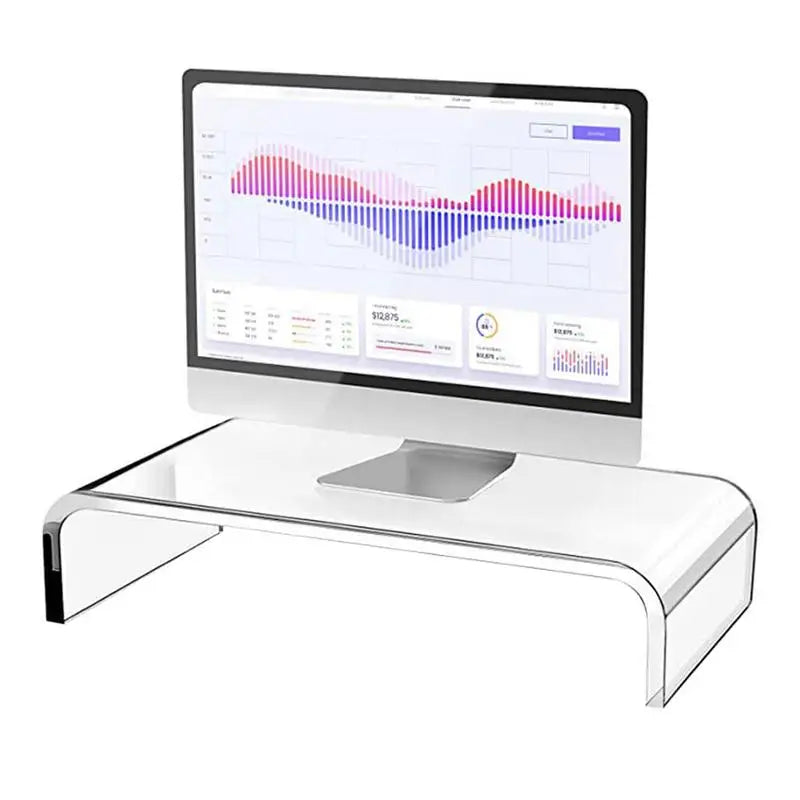 Monitor Stand Riser Acrylic Laptop Stand Clear Desktop Computer Riser  Table Storage Stand Desk Organizer for Storing PC Screen