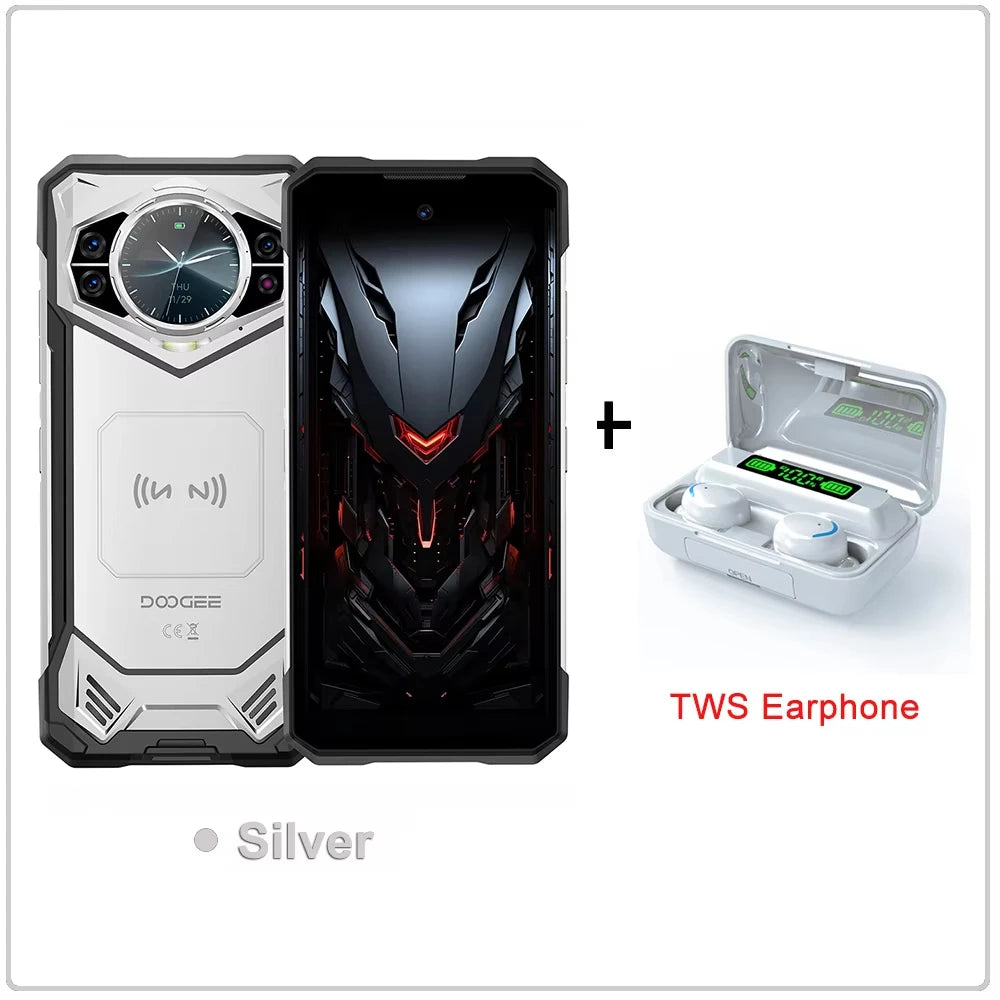 DOOGEE S200 5G Rugged Smartphone 32GB(12+20) 256GB 6.72" 120Hz 1.32'' AMOLED Rear Display 100MP 10100mAh Android 14 Cellphone