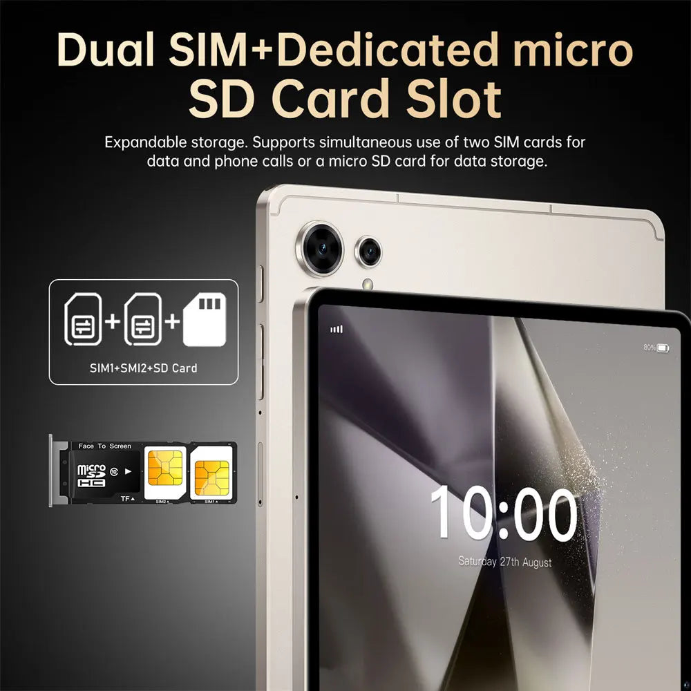 New Pad 7s pro Tablet PC 10000mAh 5G Dual SIM Android 15 Original 22GB+2TB Global Version 10 Inch Kids Tab Tablets With keyboard