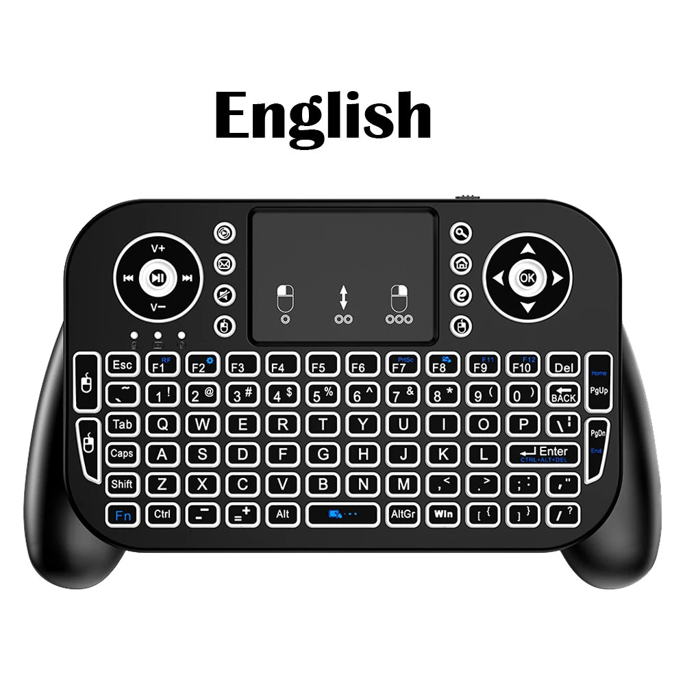 Portable Mini Wireless Keyboard V8 7 Backlit 2.4G Bluetooth Touchpad Air Mouse Remote Control for Android TV Box