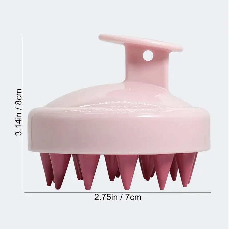 1 pcs silicone soft shampoo brush scalp massage comb thoroughly clean scalp body massage brush hair salon hair brush