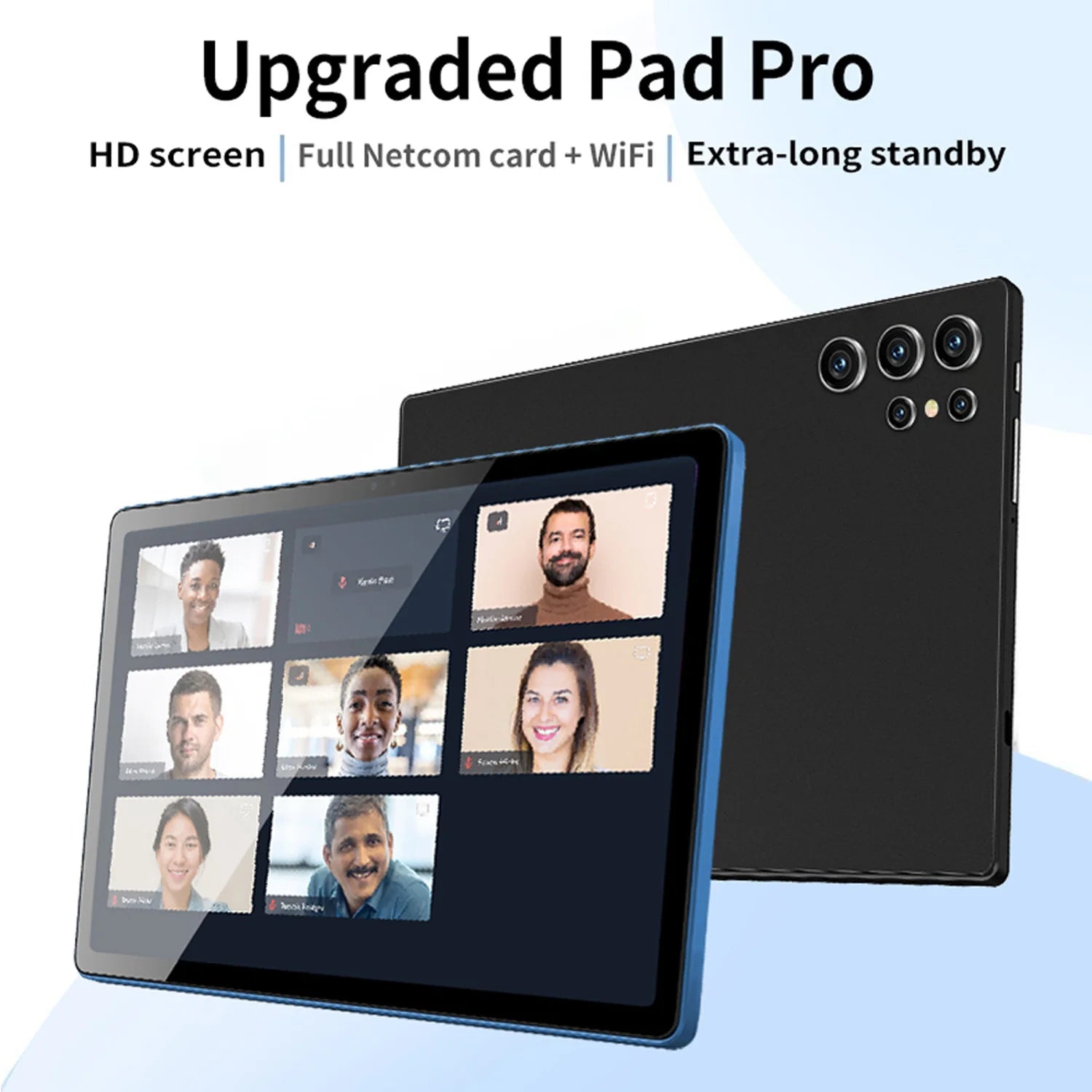 2025 New Upgraded Pad 10.1 Inch Android Tablet HD Display Octa Core 4GB RAM 64GB ROM Dual Phone Call WiFi Google Play Tablet PC