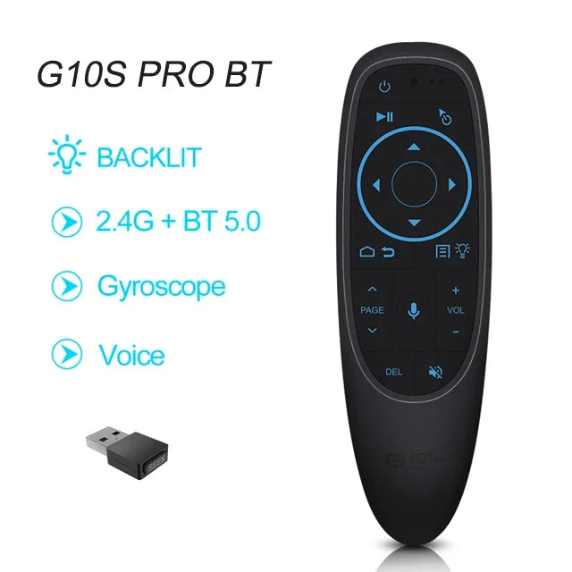 G10S Pro BT Voice Remote Control 2.4G Wireless Air Mouse with Gyroscope IR Learning for Android TV Box PC